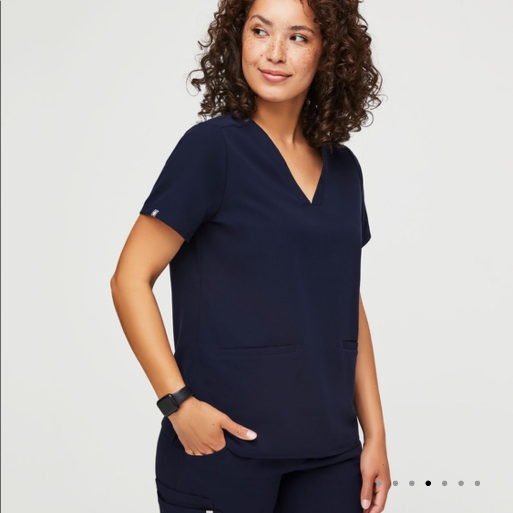 Women’s 3 pocket Navy Casma Scrub Top